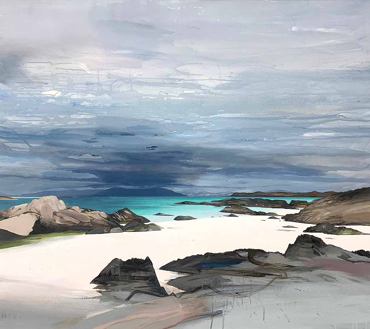 Chris Bushe, 'Rain clouds over Mull, Sunshine on Iona'