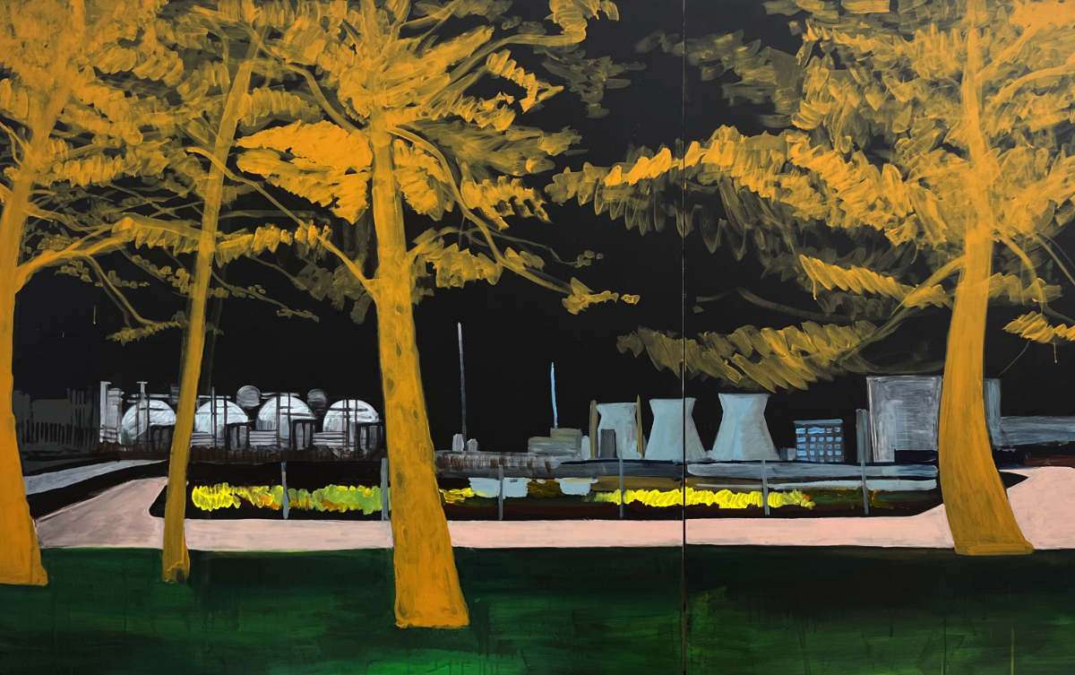 Marianne Greated, 'Refinery Yellow Trees'