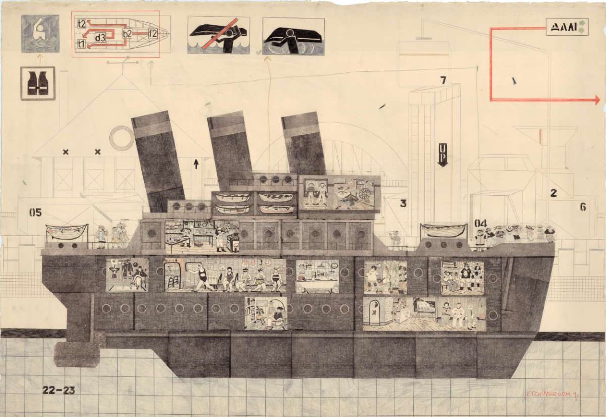 etchingroom1, 'Cruise ship'